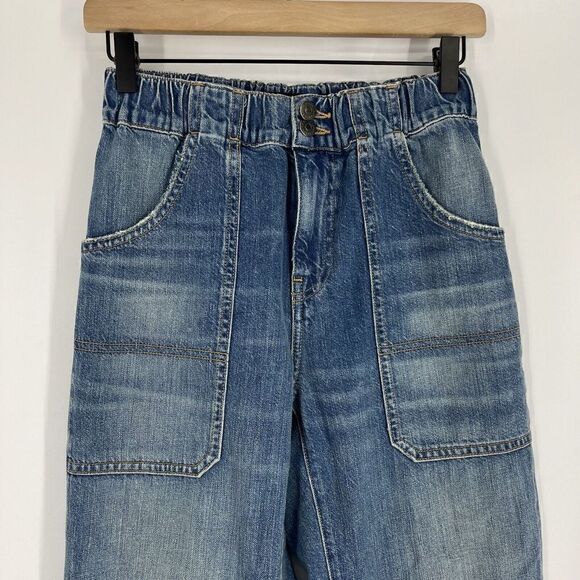 Veronica Beard Jeans Size 2 26 Women Blue Arya Straight High Rise Cotton Stretch - Picture 2 of 9